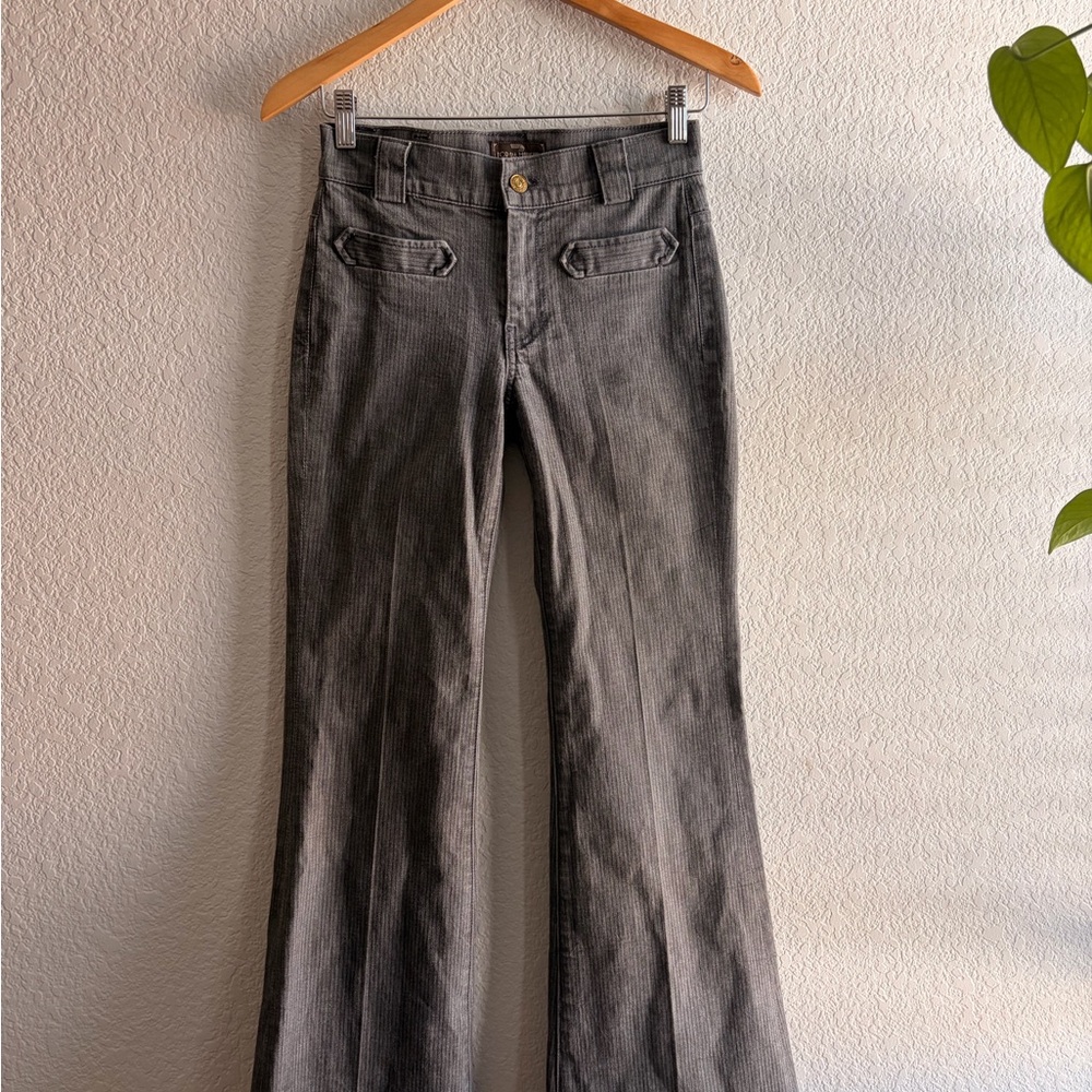 Y2K low rise 7 For All Mankind gray flare jeans - 26” Waist